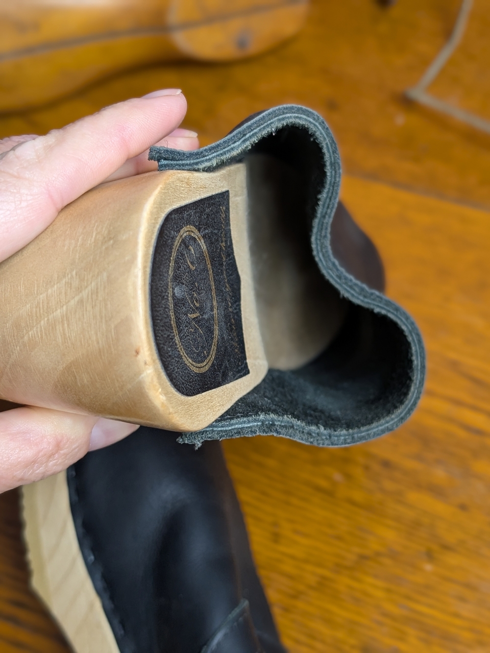 No.6 Black Leather Wood Platform Clogs Shoes EU 39 - Picture 13 of 13